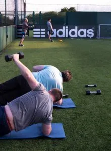 Clients perfecting their fitness techniques and weightloss during the Bootcamp class with TPTS Fitness Club